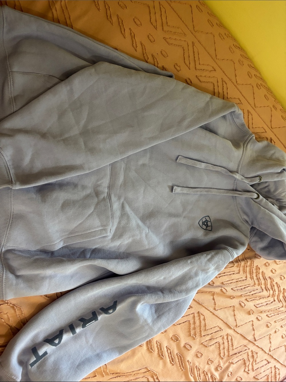 Ariat womens Light Blue Crewneck Hoodie with Logo